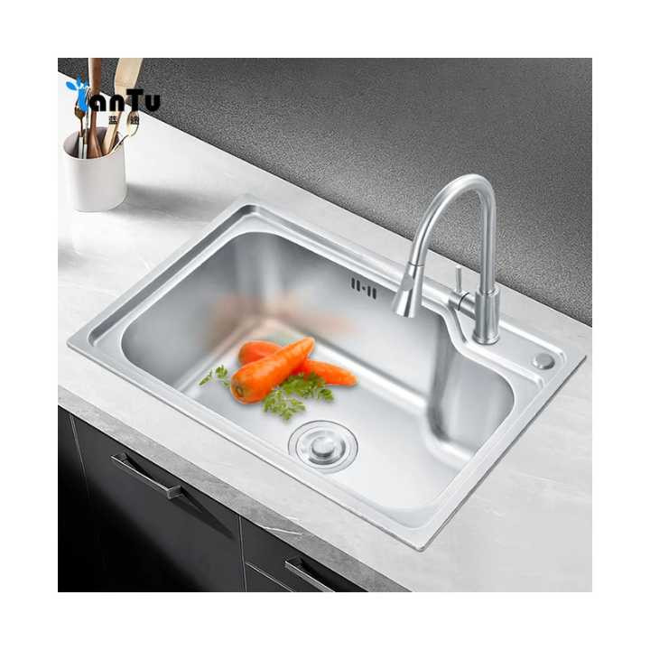 سینک ظرفشویی تک لگن مدل کلاسیک ابعاد 68*44